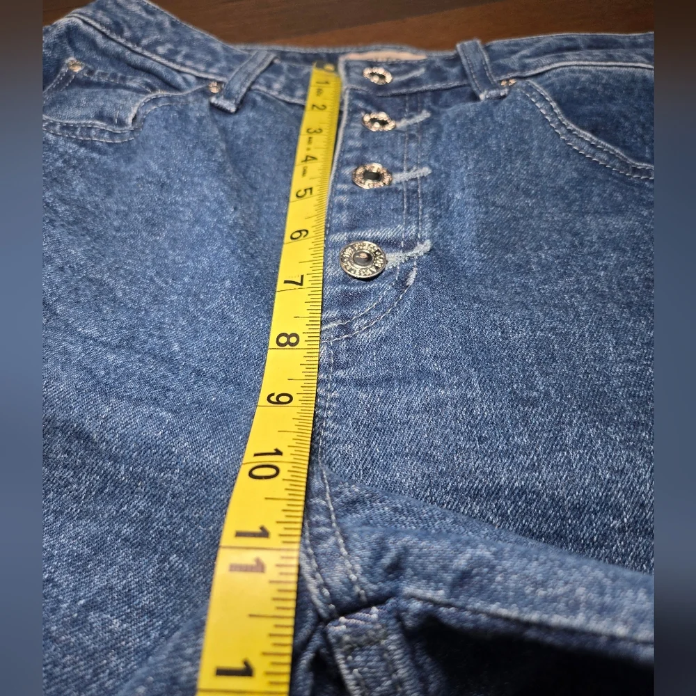 Guess 90's Skinny Super High Rise Logo Jeans Womens 27 Button Fly Medium Wash‎